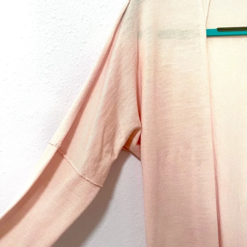 J. Crew Pink Open-Front Cardigan Sweater merino wool‎ small